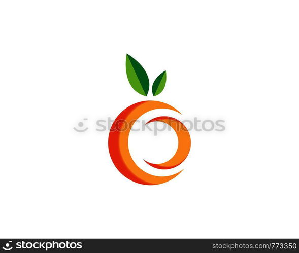 Orange logo design. Vector illustration