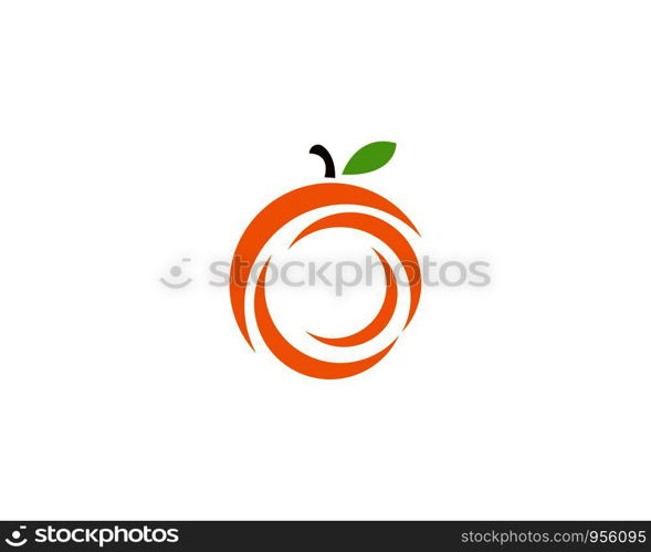 Orange logo design. Vector illustration