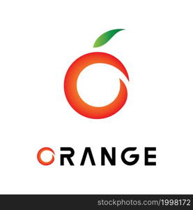 Orange logo icon Vector illustration