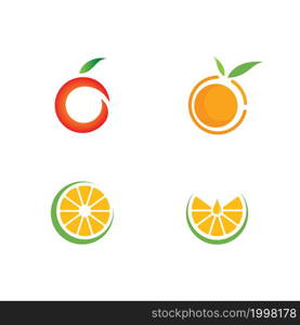 Orange logo icon Vector illustration