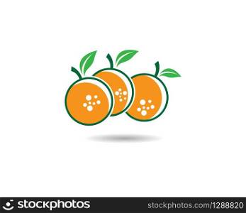 Orange logo template vector icon illustration design