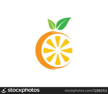 Orange logo template vector icon illustration design