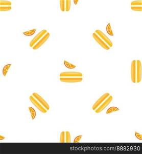 Orange macaron pattern seamless background texture repeat wallpaper geometric vector. Orange macaron pattern seamless vector