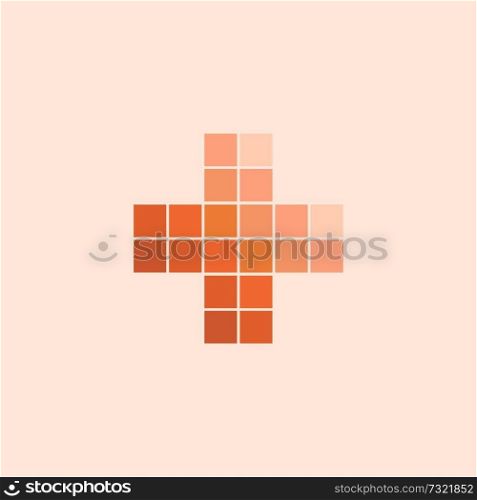 Orange monochromatic color plus design
