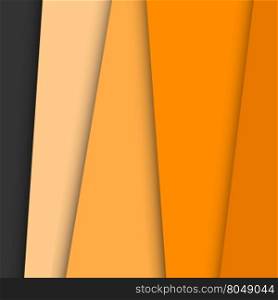 Orange overlap layer paper material design, stock vector