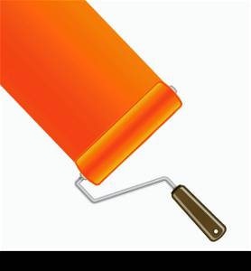 Orange paint roller background