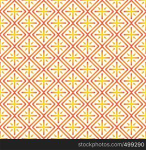Orange Plus sign and rectangle shape seamless pattern. Abstract pattern style for graphic or modern design.