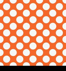 Orange polka dot seamless pattern