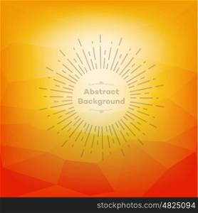 Orange polygon abstract background for presentations, creativity, design brochures and websites