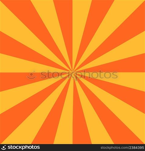 Orange rays background in retro style. Bright design. Vector illustration. stock image. EPS 10. . Orange rays background in retro style. Bright design. Vector illustration. stock image. 