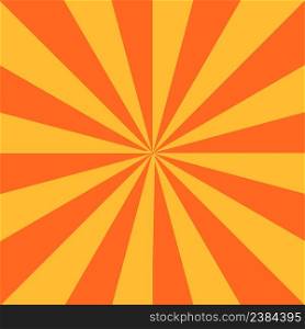 Orange rays background in retro style. Bright design. Vector illustration. stock image. EPS 10. . Orange rays background in retro style. Bright design. Vector illustration. stock image. 