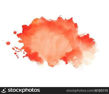 orange red color hand painted watercolor texture background