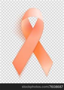 Orange Ribbon a Symbol of Leukemia. Vector Illustration EPS10. Orange Ribbon a Symbol of Leukemia. Vector Illustration