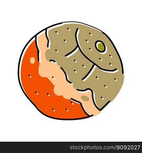 orange rotten food color icon vector. orange rotten food sign. isolated symbol illustration. orange rotten food color icon vector illustration