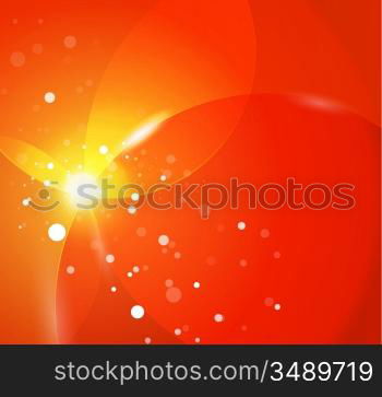 Orange shiny abstract background