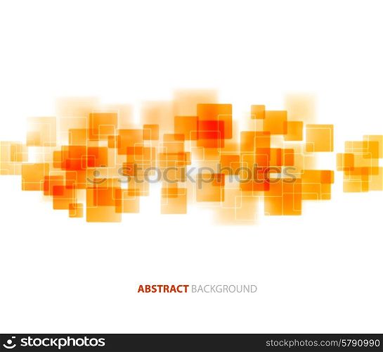 Orange shiny squares shapes technical background. Vector technology design. shiny squares technical background. Vector