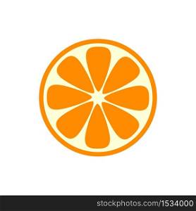 Orange slice icon isolated on white background. Vector illustration