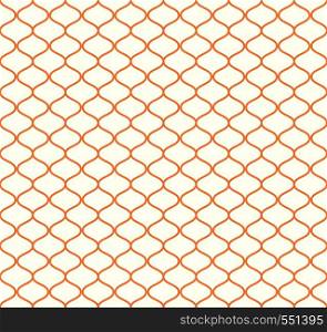 Orange Sweet mesh seamless pattern on pastel background. Vintage net pattern for retro and graphic design.