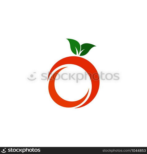 Orange template logo design. Vector illustration