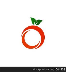 Orange template logo design. Vector illustration