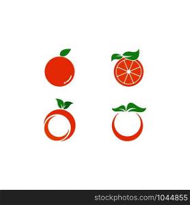 Orange template logo design. Vector illustration