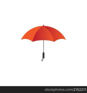 orange umbrella vector isolated illustration