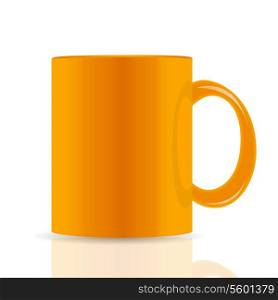 orange vector cup isolated on white background