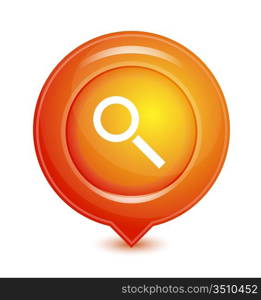 Orange vector location pointer icon