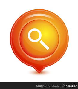 Orange vector location pointer icon