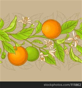 orange vector pattern. orange branches vector pattern on color background
