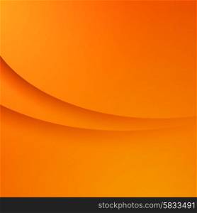Orange vector Template Abstract background with curves lines and shadow. For flyer, brochure, booklet and websites design