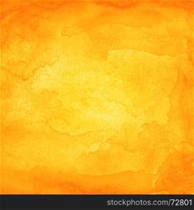 Orange watercolor macro texture background. Orange abstract watercolor macro texture background. Colorful handmade technique aquarelle. Blank color backdrop painting in square size. Vector illustration graphic design element save in EPS 10