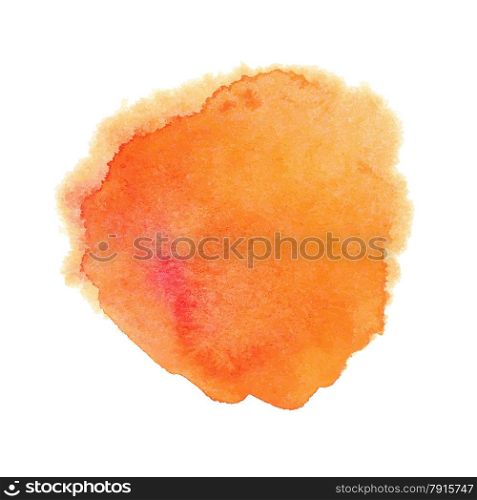 Orange watercolor spot
