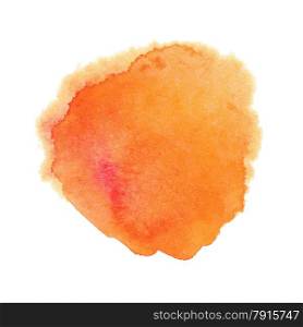 Orange watercolor spot
