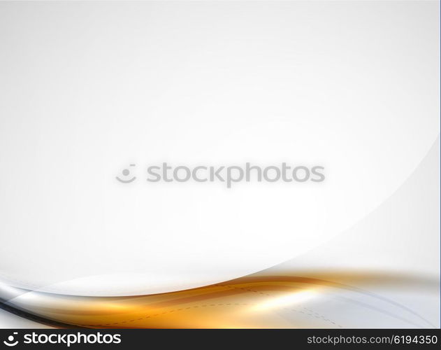 Orange wave abstract background. Orange wave abstract background. Shiny modern futuristic hi-tech template