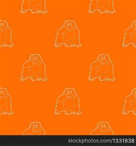 Orangutan pattern vector orange for any web design best. Orangutan pattern vector orange