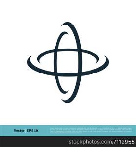 Orbit Swoosh Science Icon Vector Logo Template Illustration Design. Vector EPS 10.