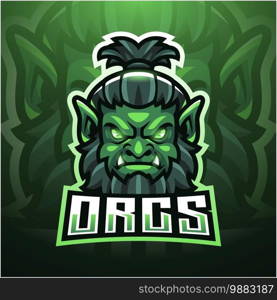 Orc esport mascot logo 