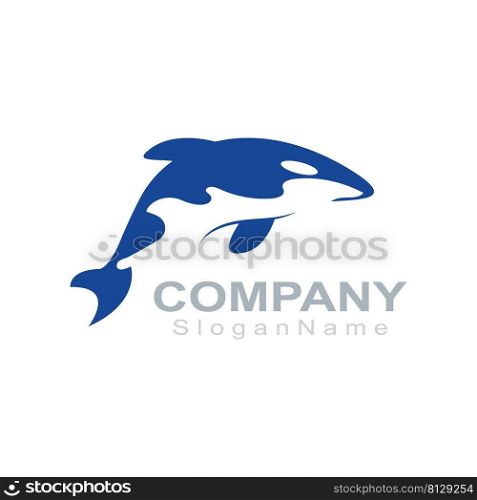 Orca logo ima≥fish animal sea design illustration icon