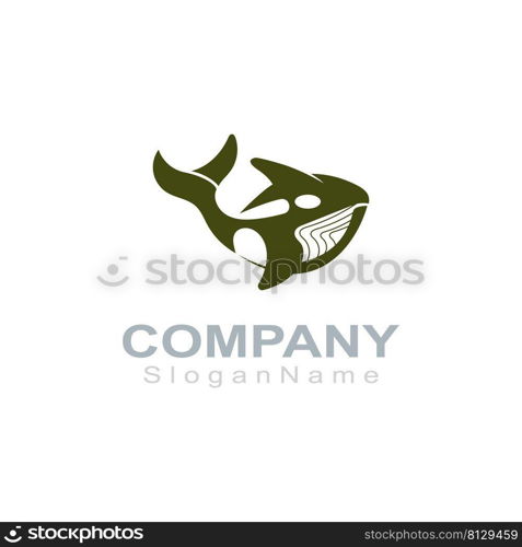 Orca logo image fish animal sea design illustration icon