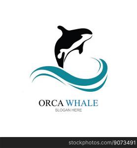 Orca Logo Vector Illustration On Trendy Design.