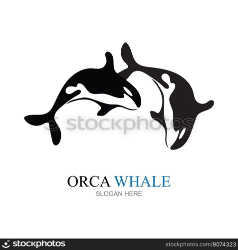 Orca Logo Vector Illustration On Trendy Design.