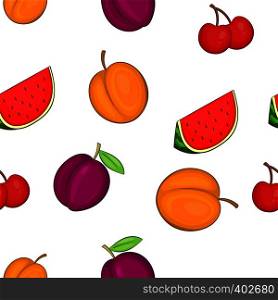 Orchard fruits pattern. Cartoon illustration of orchard fruits vector pattern for web. Orchard fruits pattern, cartoon style