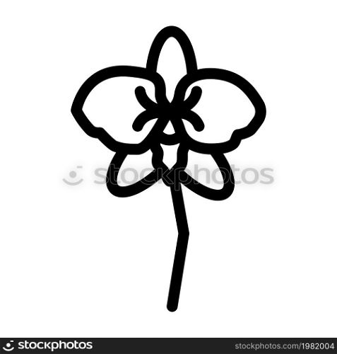 orchid aroma flower line icon vector. orchid aroma flower sign. isolated contour symbol black illustration. orchid aroma flower line icon vector illustration