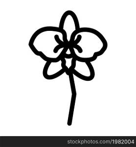 orchid aroma flower line icon vector. orchid aroma flower sign. isolated contour symbol black illustration. orchid aroma flower line icon vector illustration