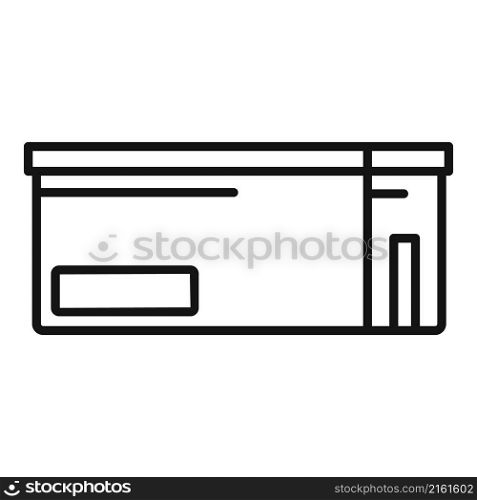 Order box icon outline vector. Delivery package. Parcel paper. Order box icon outline vector. Delivery package