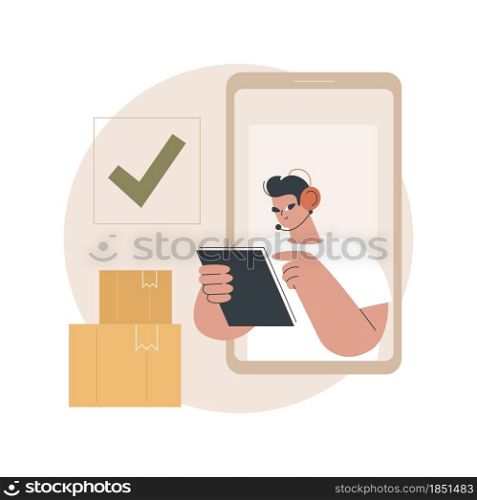 Order complete abstract concept vector illustration. E-commerce website, online store, digital purchase status, booking complete, order and shipping details, delivery service abstract metaphor.. Order complete abstract concept vector illustration.