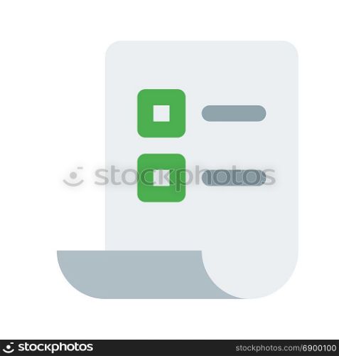 order receipt, icon on isolated background