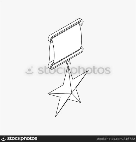 Order star icon in isometric 3d style on a white background . Order star icon, isometric 3d style