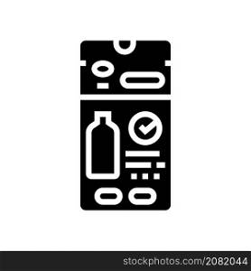 order water online smartphone application glyph icon vector. order water online smartphone application sign. isolated contour symbol black illustration. order water online smartphone application glyph icon vector illustration